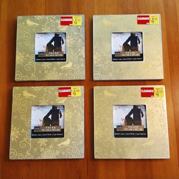 Gold Christmas Holiday Square Picture Frames - Picture 2 of 13